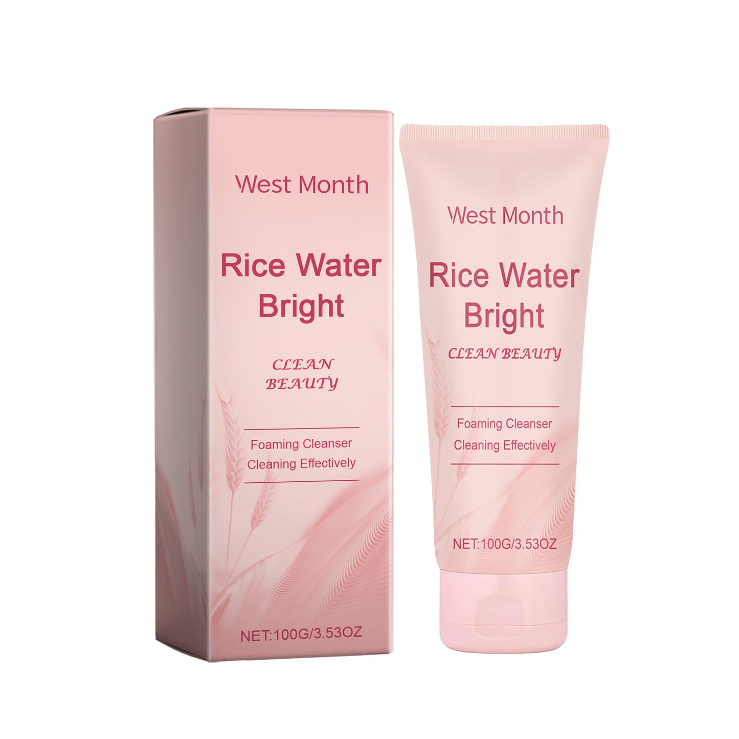 WEST MONTH Rice Facial Cleanser Nourishing Moisturizing Cleaning