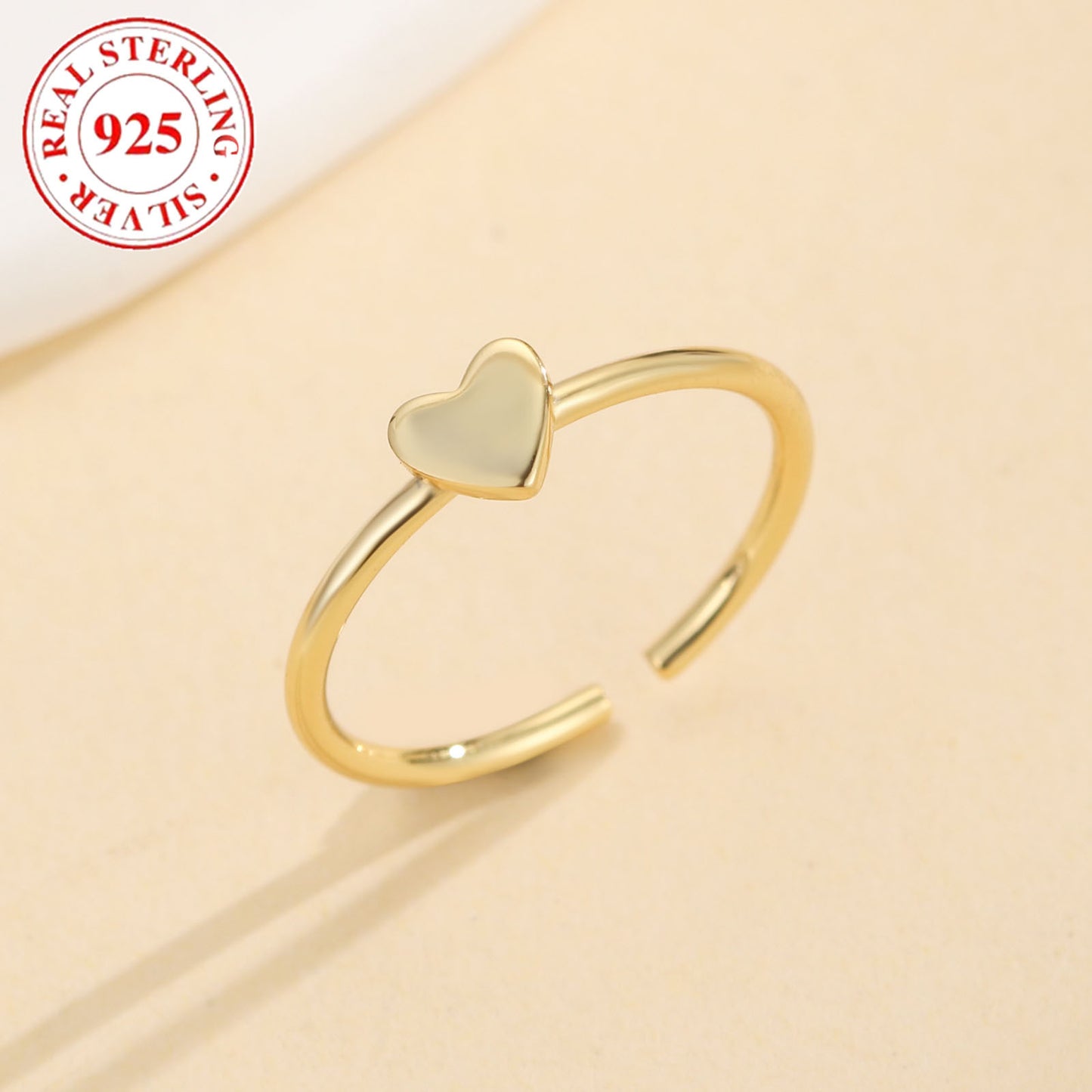 Opening 925 Silver Love Heart Adjustable Toe Ring