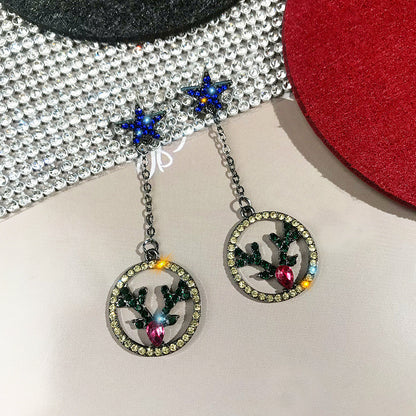 Elk Earrings Christmas Women's Decorative Earrings Long Earrings