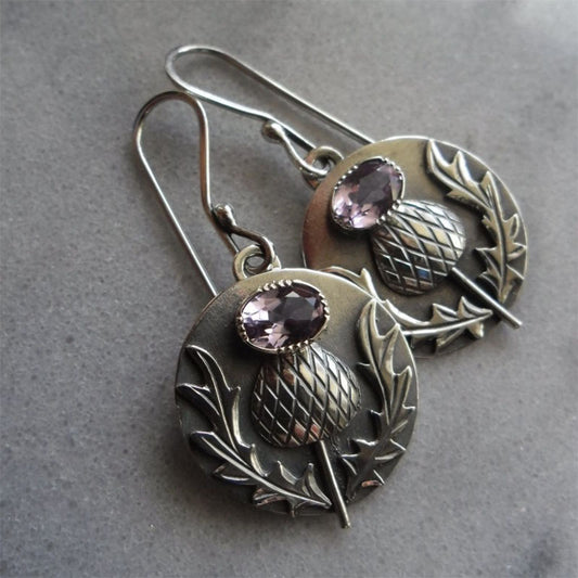 Vintage Jewelry Colorful Gemstone Statement Earrings For Women
