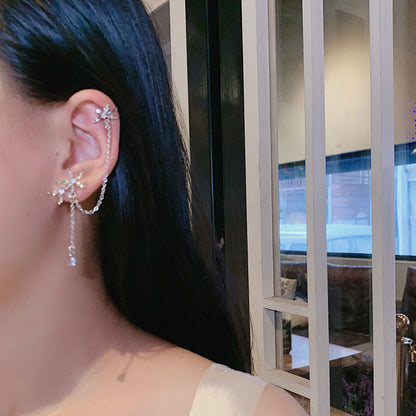 Trendy Temperament Ear Bone Clip Net Red Earrings Women's Earrings