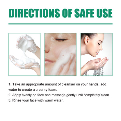 EELHOE Pine Soothing Centella Asiatica Cleanser, Deep Clear Pores Soft Moisturizing Skin Moisturizing Non-Tight Cleanser