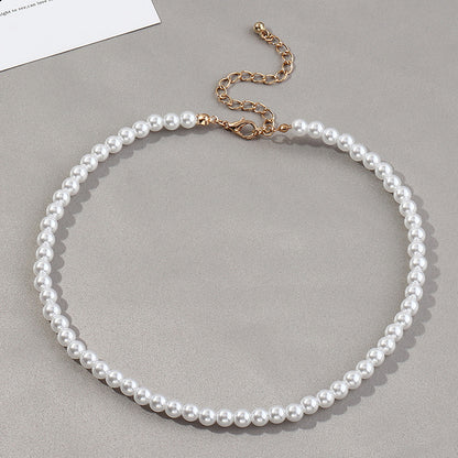 Elegant Round  Pearl Necklace Temperament Pearl Necklace