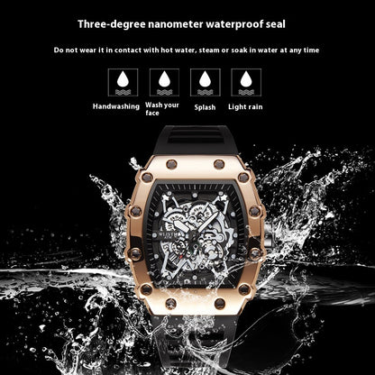 Large Dial Luminous Barrel-shaped Men's Watch