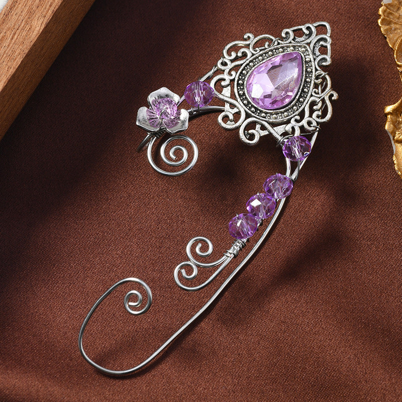 Crystal Creative Ear Clip Female Vintage Earrings
