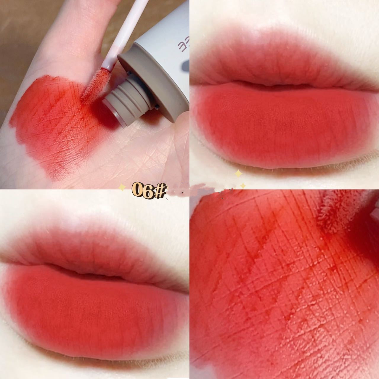 Bunny Lip Glaze Set Matte Finish Velvet Lip Mud White And Does Not Fade No Stain On Cup Lipstick