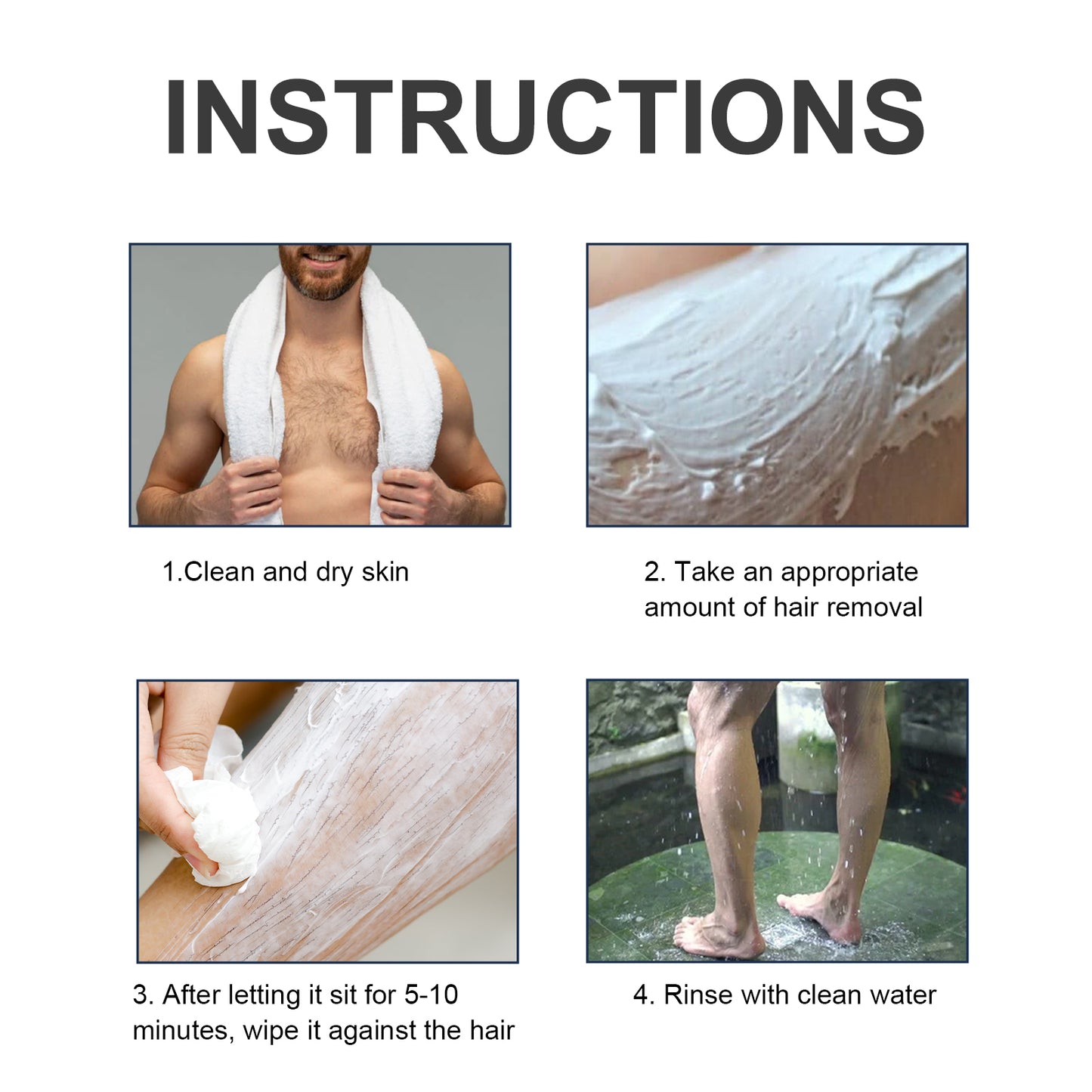 East Moon Hair Removal Cream, For Men Men's Underarm Arm And Leg Hair Gentle Non-Irritating Cleaning Hair Removal Cream