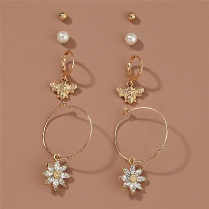 Pearl Earrings Butterfly Short Earrings
