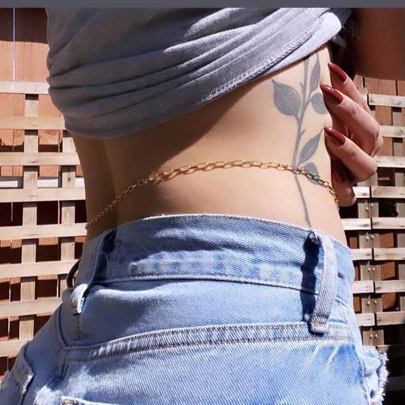 Cold Wind Single-layer Metal Chain Waist Chain