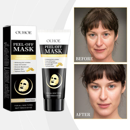 OUHOE Gold Facial Cleansing Mask, Moisturizing Daily Skin Care Moisturizing Facial Tear Hydrating Mask