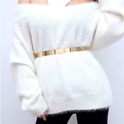 Personalized Simple Metal Mirror Waist Waist Chain