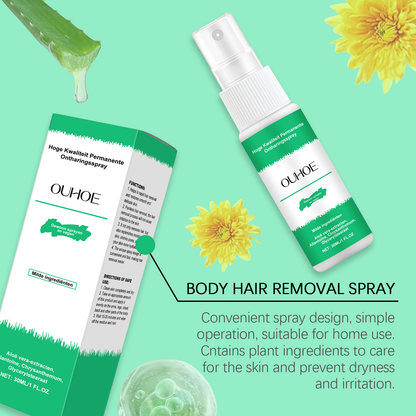 OUHOE Hair Removal Spray Mild Hair Removal Mousse Spray Underarm Hair Hands Hair Legs Hair Whole Body Hair Removal Treatment Spray
