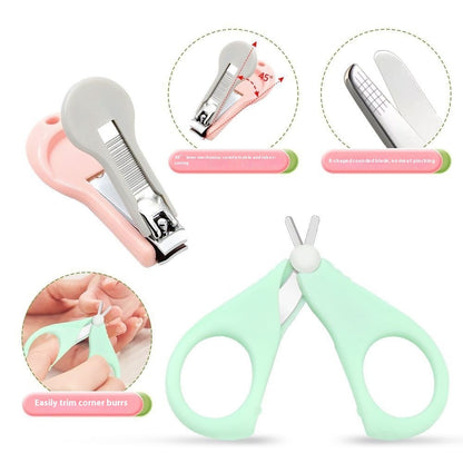Factory Direct Supply Baby Manicure 4 PCs Set Beauty Tools Care Baby Cute Fingernail Maintenance Kit