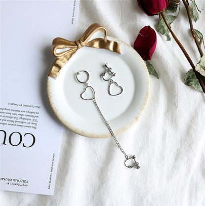 One-piece Ear Bone Clip Asymmetric Earrings