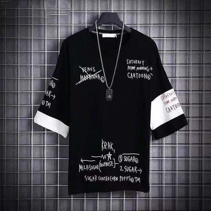 Mens Loose-fitting Japanese-style 34-sleeve Shirt For Spring And Summer