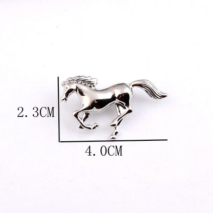 Men's Running Horse Temperament Brooch Pin Buckle