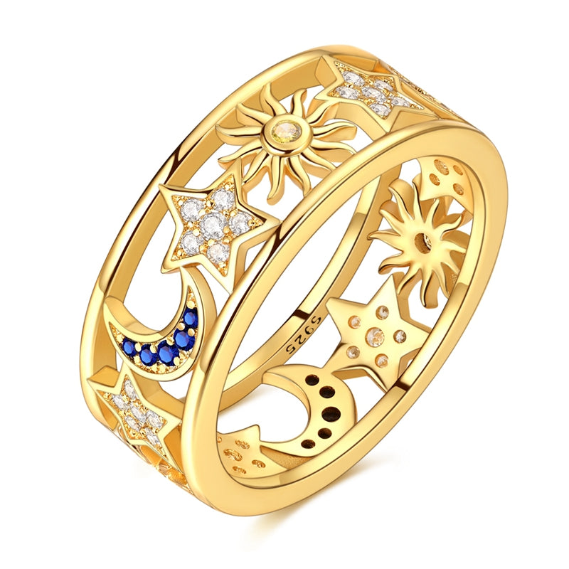 Color-Block Titanium Steel Ring For Women Non-Fading Jewelry