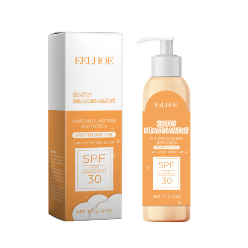 EELHOE Protective Brightening Body Lotion, Uv Protection Mild Moisturizing Light Refreshing Niacinamide Composition