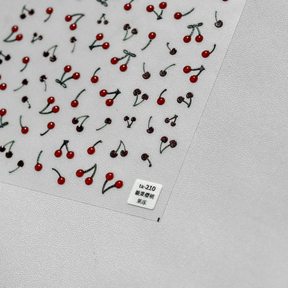 Jelly Nail Art Sticker Japanese Cute Nail Sticker Nail Art Cherry