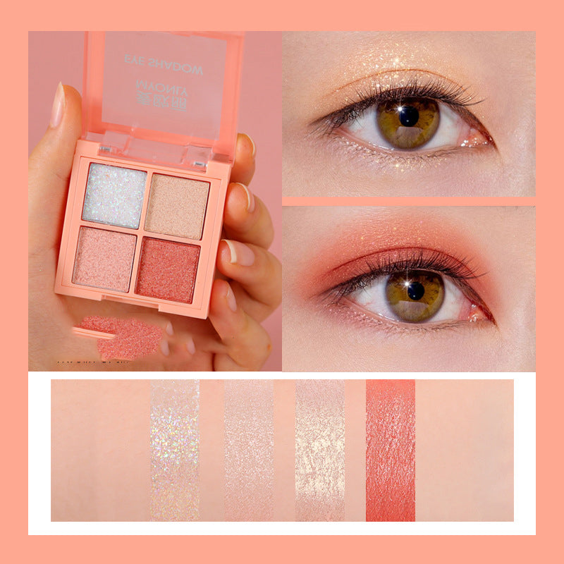 Simple Multicolor Pearly Earth Eyeshadow Palette