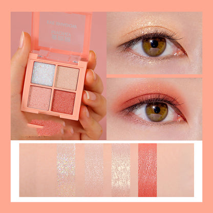 Simple Multicolor Pearly Earth Eyeshadow Palette