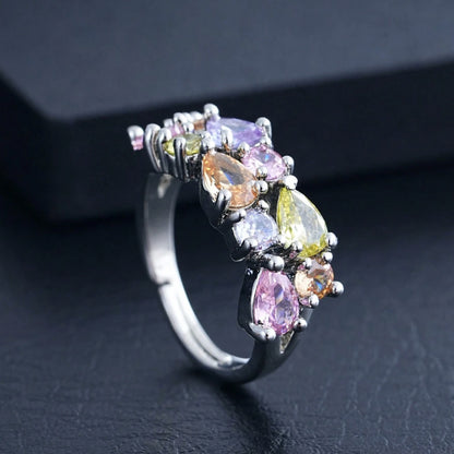 Elegant Bohemian Zircon Ring For Women Street Shooting Jewelry