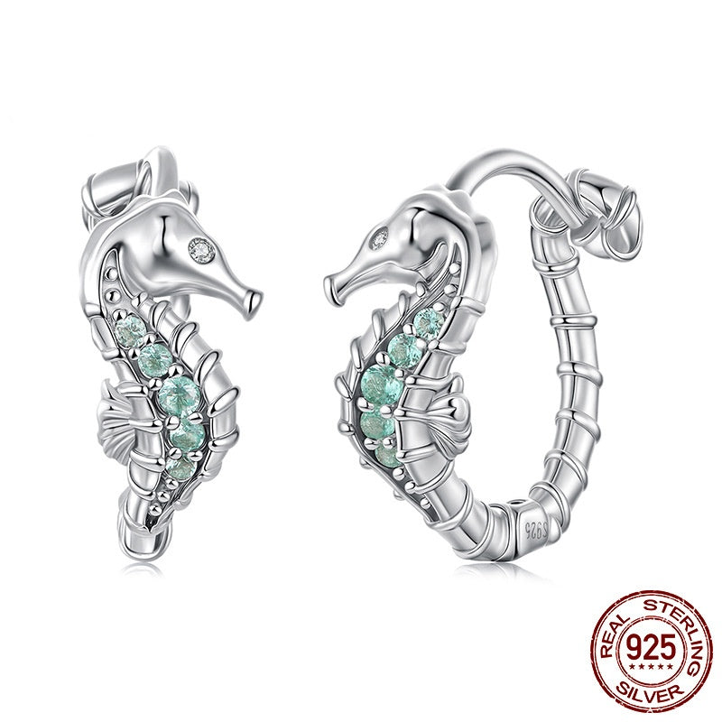 Haima Ear Clip Sterling Silver Earrings