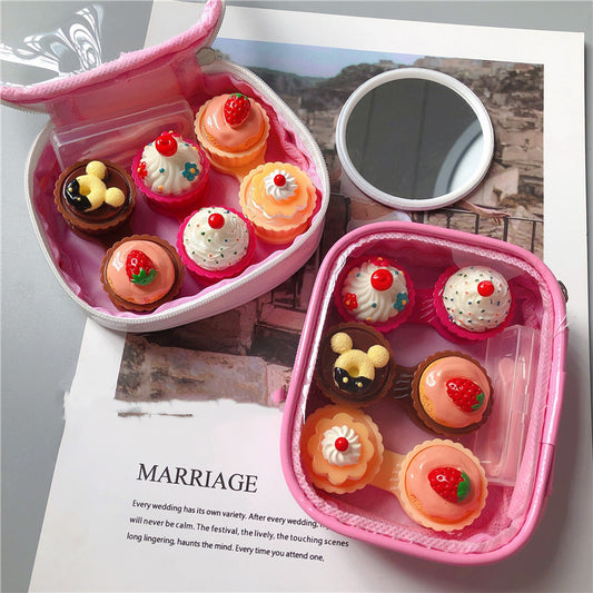Cute Cake Multi-pair Contact Lens Box Simulation