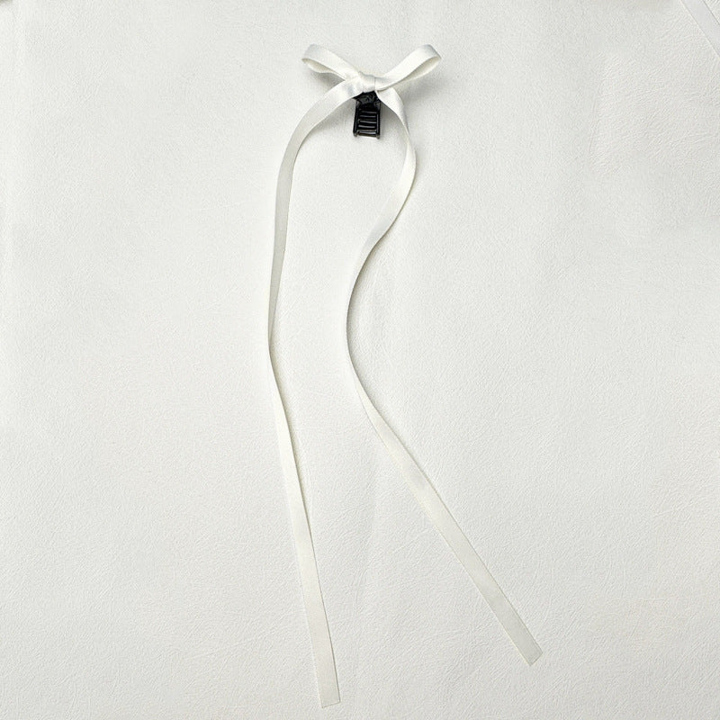 36cm Ribbon Long Polyester Cotton Bow Claw Clip