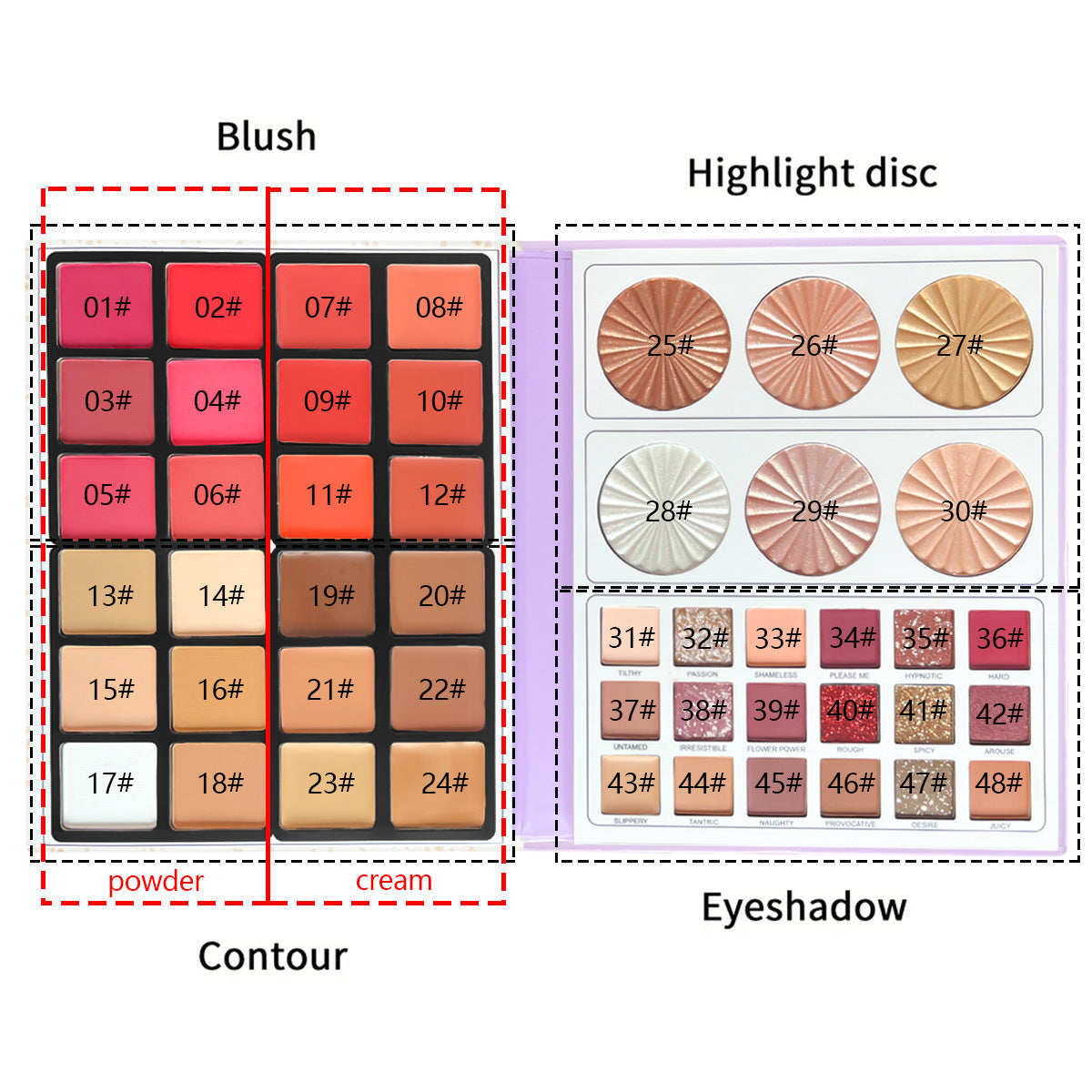 Women's Fashion 4in1 Multifunctional Makeup Palette
