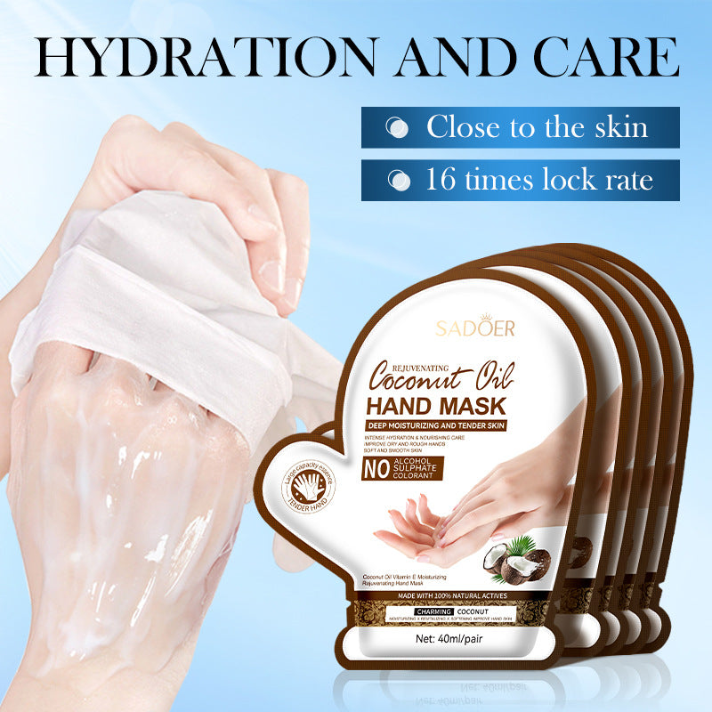 Coconut Oil Vitamin E Nourishing Hand Mask For Soft Smooth Skin
