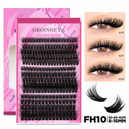 D Curly Delicate Fluffy Feeling Thick Single Cluster Curly False Eyelashes
