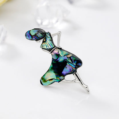 All-match Shell Personality Dancing Girl Brooch