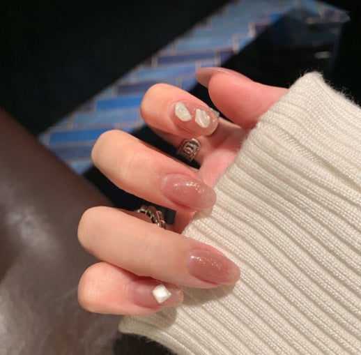 Wearable Nail Sticker Ballerina Ice Transparent Shiny Clouds