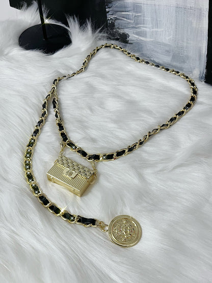 Xiao Xiang Feng Metal Chain Waist Chain With Sweater Skirt Decoration Waist