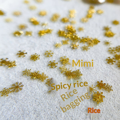 Christmas Snowflake Stud Nail Art Accessories