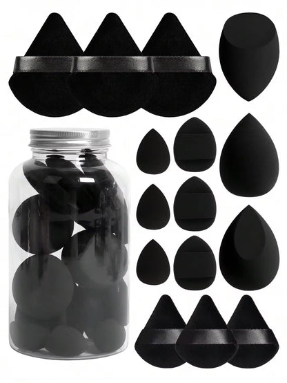 15-piece Powder Puff Set In A Floating Bottle