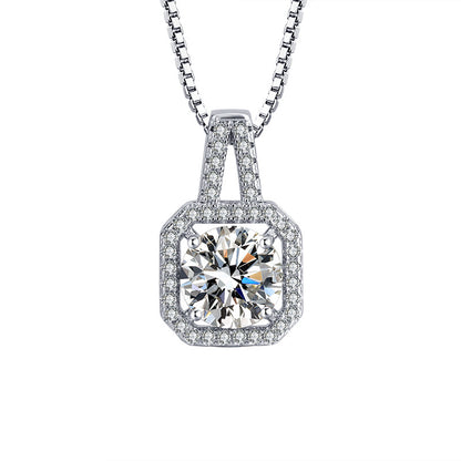 Three-piece Eight Hearts And Eight Arrows Zircon Rings Ear Studs Pendant Necklace Suit