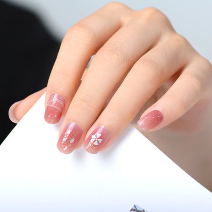 Nail Beauty UV Gel Nail Stickers Semi-baked Nail Sticker