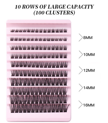 False Eyelash Set With Single Cluster Natural Large Capacity
