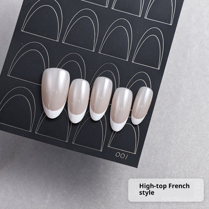 Nail Art Deep V French Sticker Spray Gradient Patting Glue Template