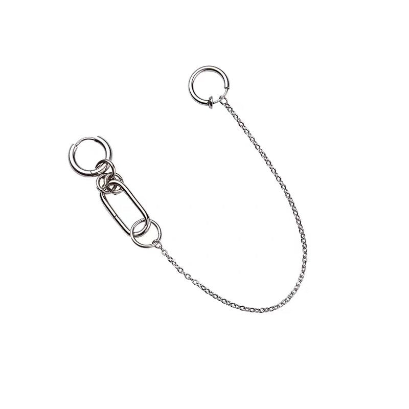 Personalized Earrings, Lip Chain, Nose Chain, Non-perforated Lip Ring, Ear Clip Earrings