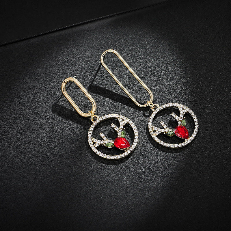 Elk Earrings Christmas Women's Decorative Earrings Long Earrings