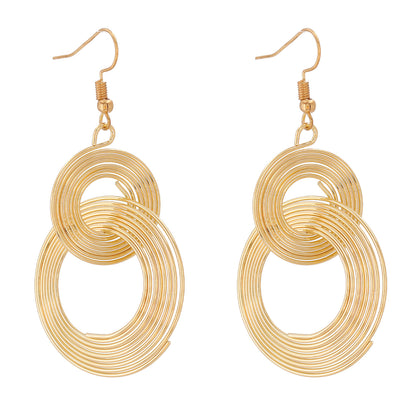 Long Exaggerated Geometric Earrings With Hoop Earrings Personalized Earrings