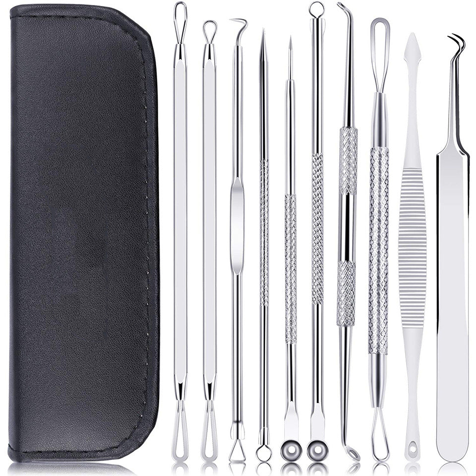 Stainless Steel Acne Needle Clip Double Head Beauty Tool Set