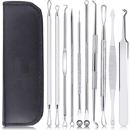 Stainless Steel Acne Needle Clip Double Head Beauty Tool Set