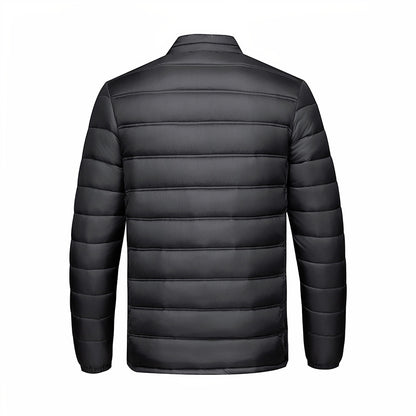 Mens Warm StandUp Collar Zippered CottonPadded Jacket