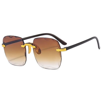 Rimless Square Sunglasses For Women