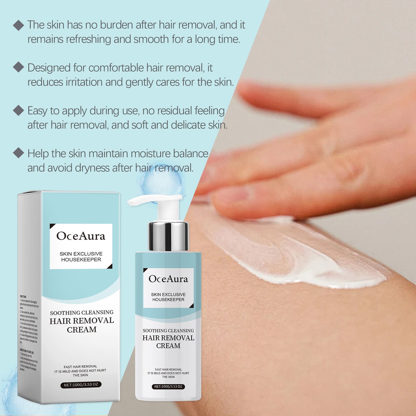 OceAura Gentle Treatment Hair Removal Cream Armpit Leg Armpit Leg Hair All Body Hair Removal Treatment Spray