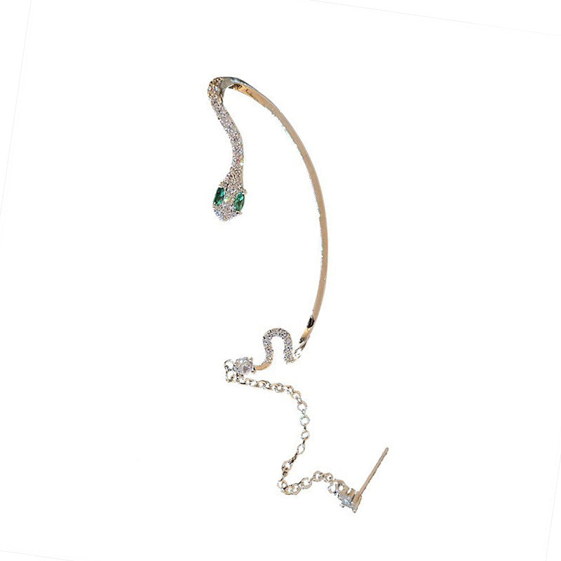 Women's Fashion Snake Ear Clip Stud Earrings
